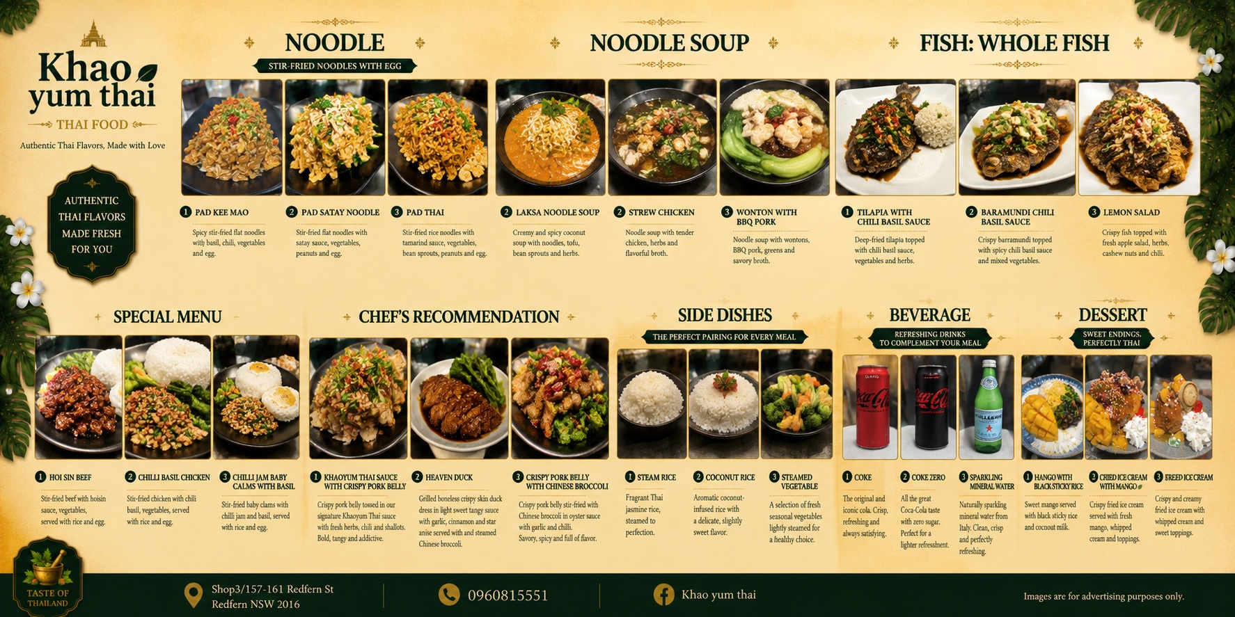 Khao Yum Thai Menu